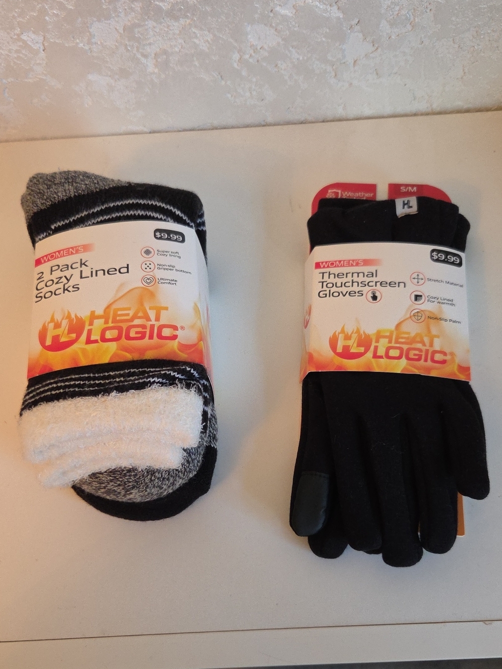 Women's Black & White Cozy Lined Socks - 2 Pack